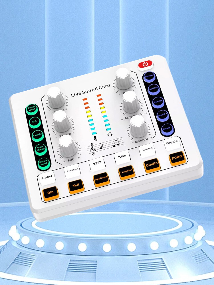 M8 Sound Card Live Streaming Interface External USB Live Broadcast MicrophoneC8