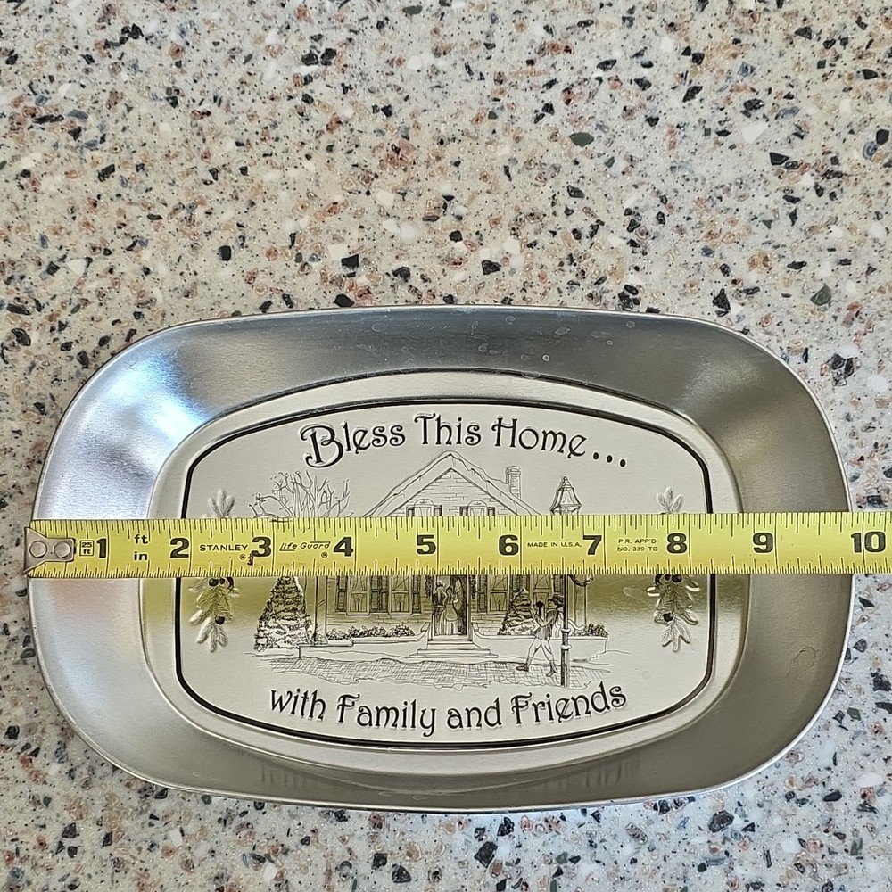 Dat'l Do-It Inc. Silver Metal Rectangle Serving Tray Bless This Home