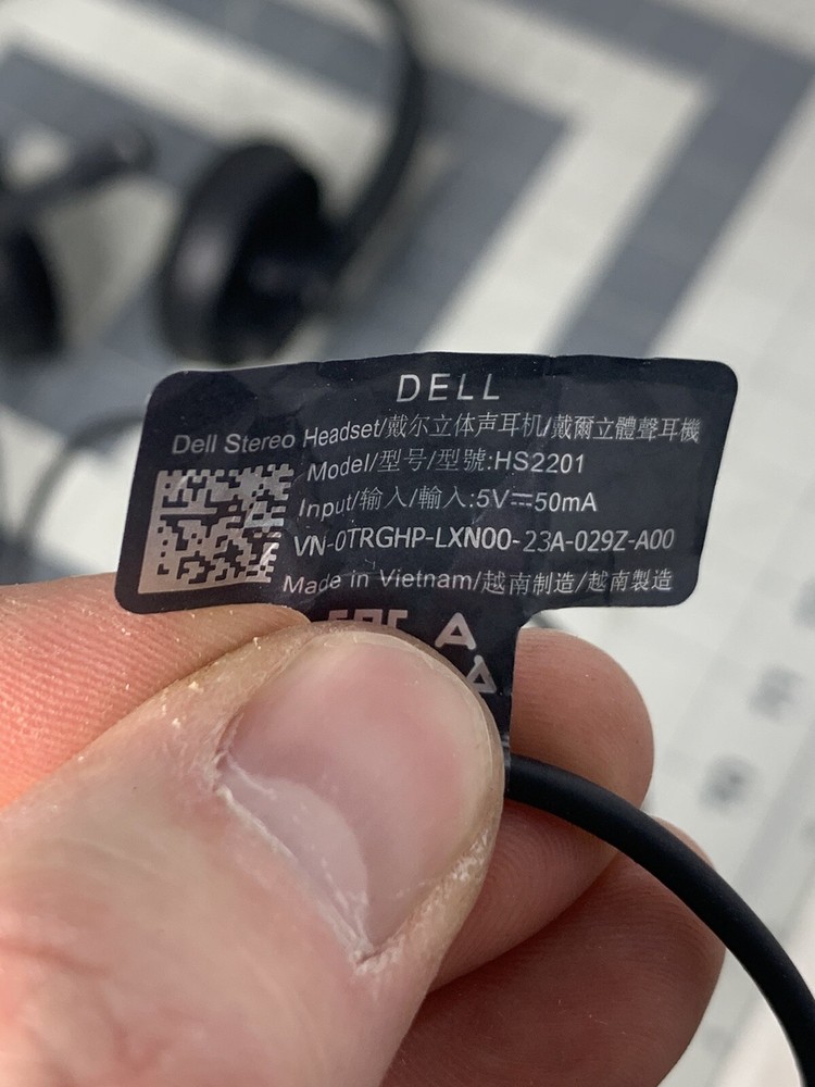 Dell Stereo Headset HS2201 USB RMH97 (H2)