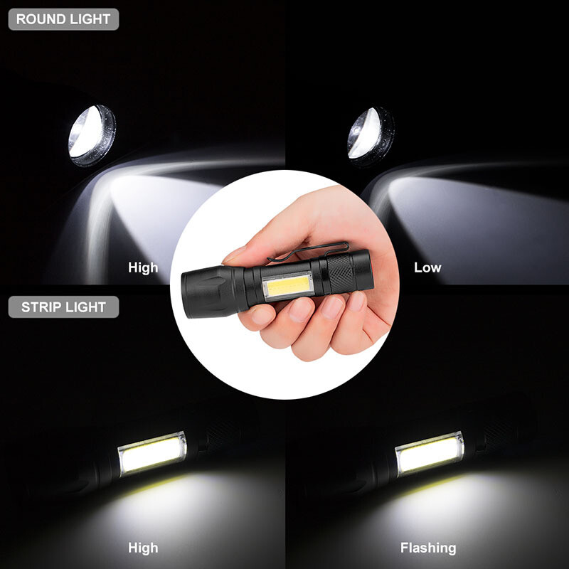 Super Bright Powerful Flashlight Rechargeable Zoom Torch USB Tactical Lamp