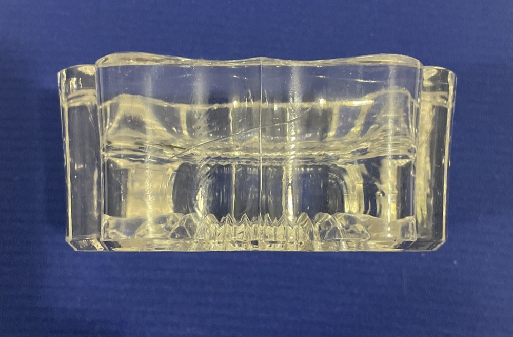 VTG Antique EAPG Open Salt Cellar Dip Pressed Pattern Glass Old THICK