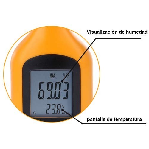 Digital Psychrometer - Handheld Temperature and Humidity Meter Gauge with Dew...
