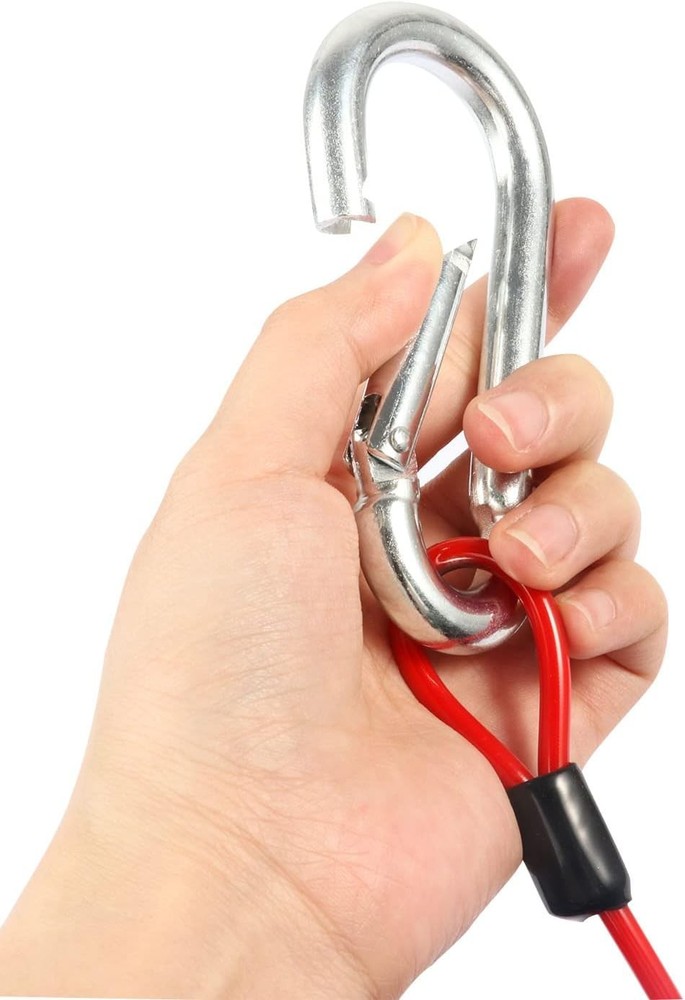 6ft Breakaway Trailer Cable 1 Pack - Coiled Spring Wire, Emergency 1 Pack 6 Foot