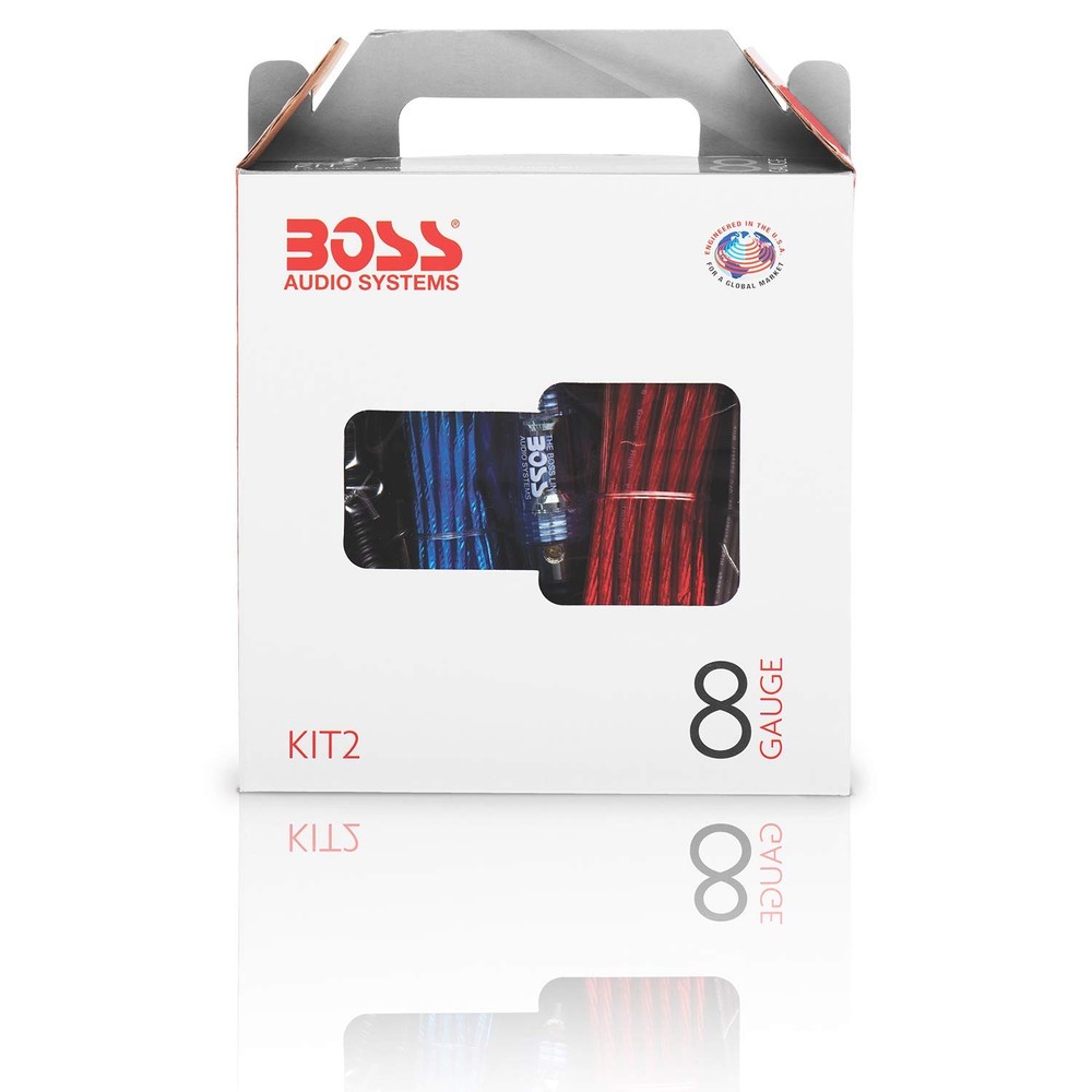 BOSS Audio Systems KIT2 8 Gauge Complete Car Amplifier Installation 8