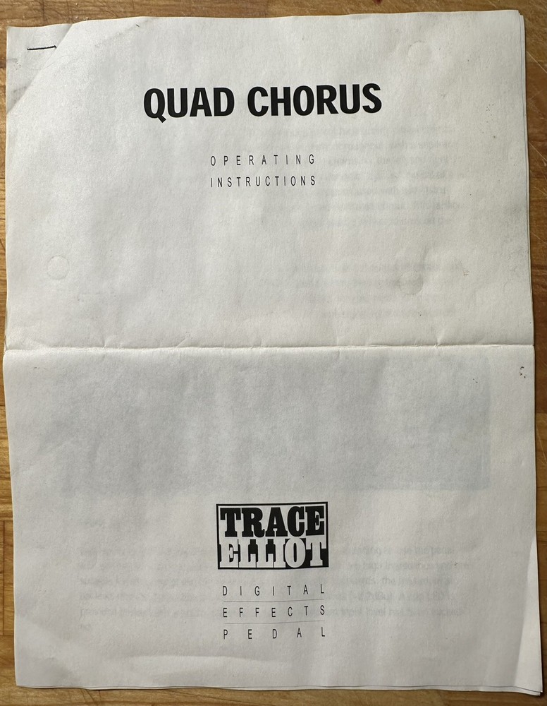 Trace Elliot Quad Chorus pedal