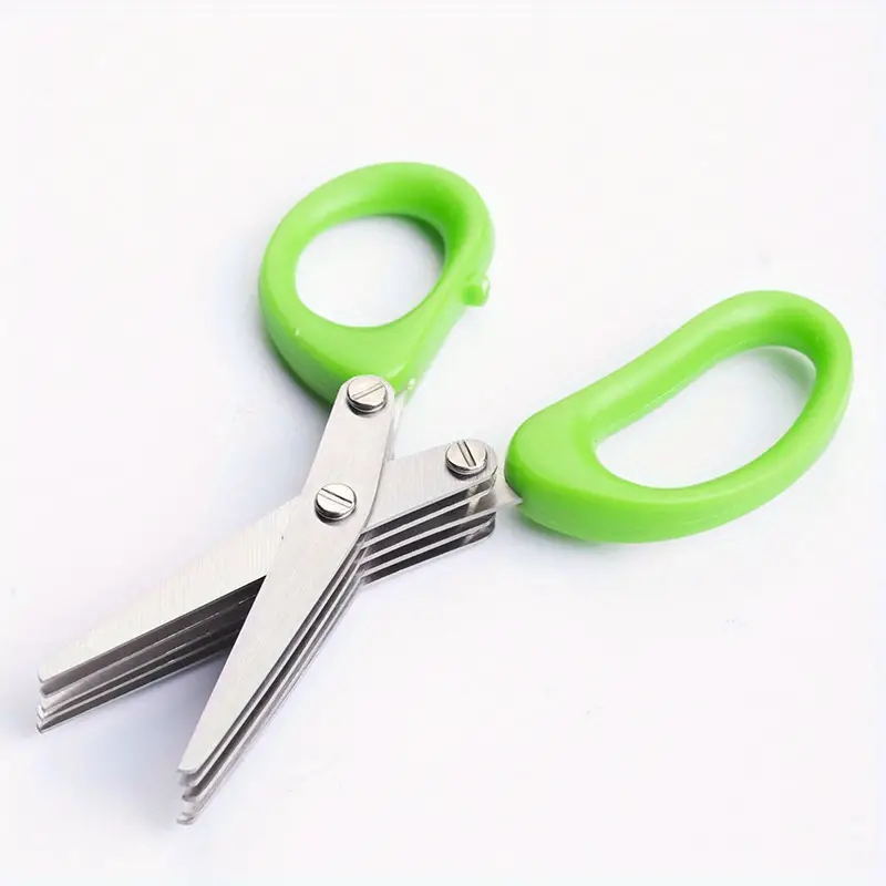 Stainless Steel 5 Blade Professional Shredding Scissors Sharp Herb Kitchen Tool