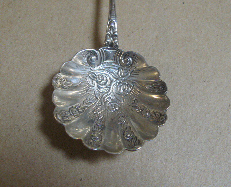 Vintage GEWE M Swedish Silver Berry Serving Spoon Signed