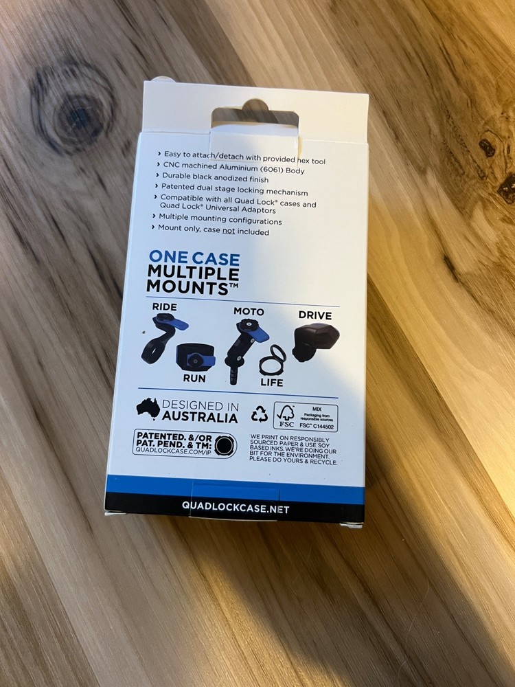 NEW Quad Lock Motorcycle Fork Stem Phone Mount PRO Quadlock