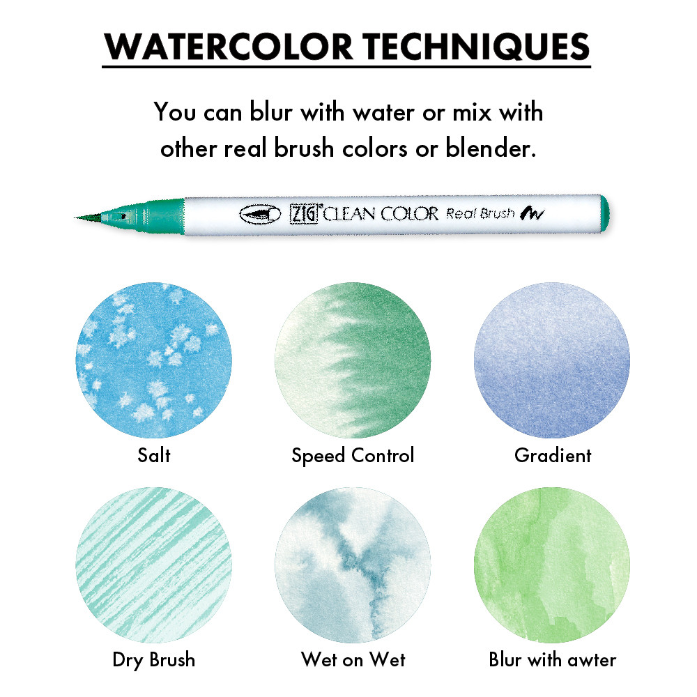 ZIG Clean Colour Real Brush Pen 30 Colour Set B
