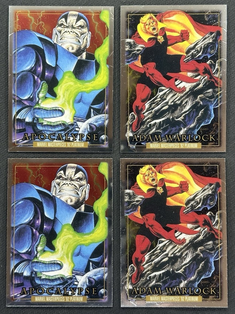 2024 Marvel Masterpieces '92 Platinum Complete Base Set 1-100 (Plus Error Cards)