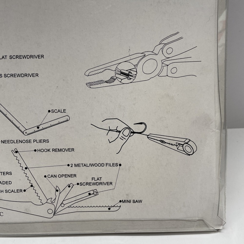 14 Function Pocket Multi Tool W CASE Camping Hunting Survival Emergency New