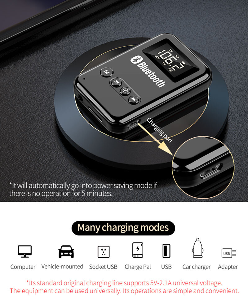 Bluetooth Wireless Adapter Receiver&FM Transmitter MP3 Player Home Car Stereo