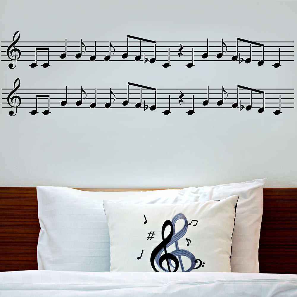 Musical Notes Border Stencil - Reusable Stencil for Walls