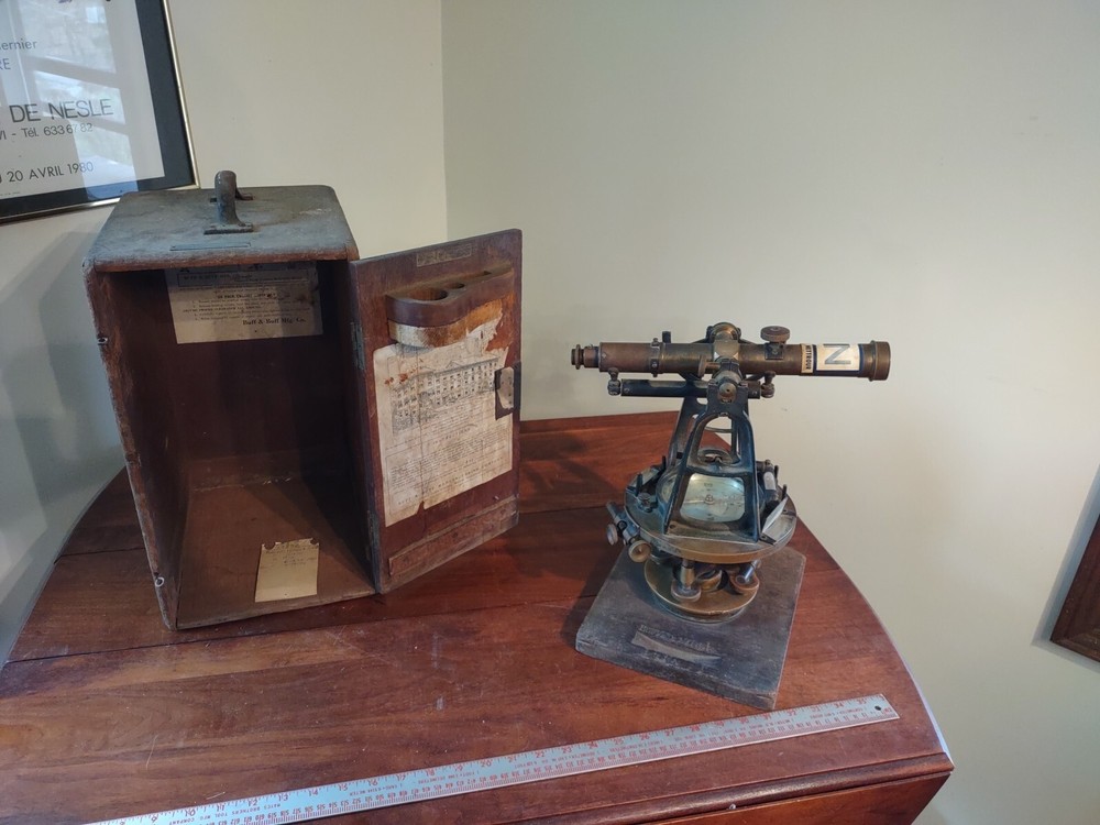 buff and buff  antique surveyors transit