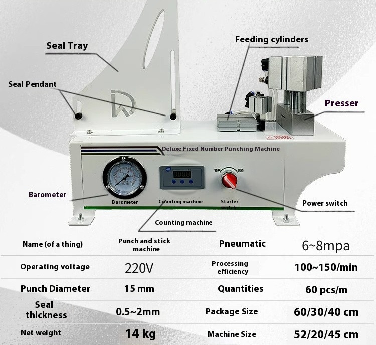 Electric Edge Banding Punching Machine Pneumatic Fully Automatic Punching Tool