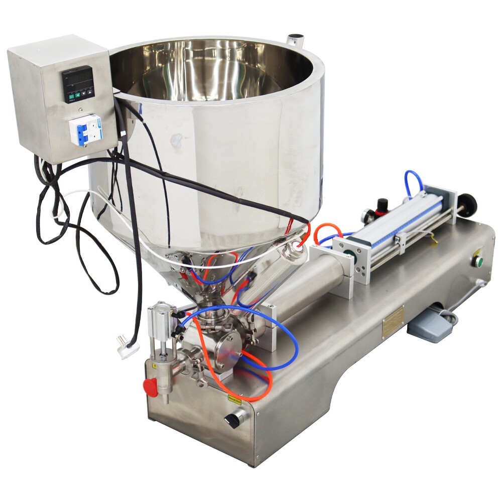 110V Upgraded Version Single-Head Paste Liquid Heating Filling Machine100-1000ml