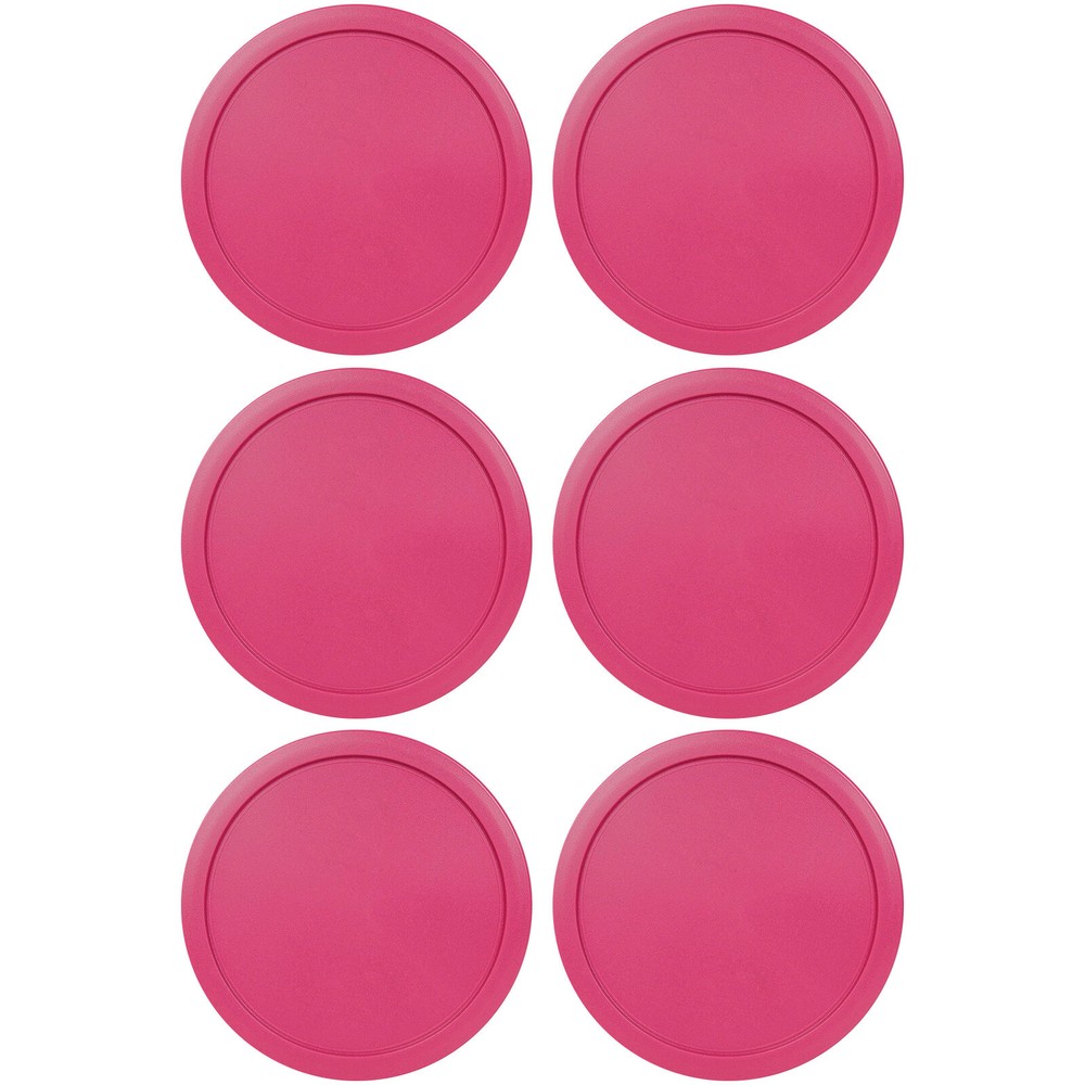 6 Replacement Lids Covers for Pyrex 2-Cup Containers, 5-Inch  7200-PC FUCHSIA