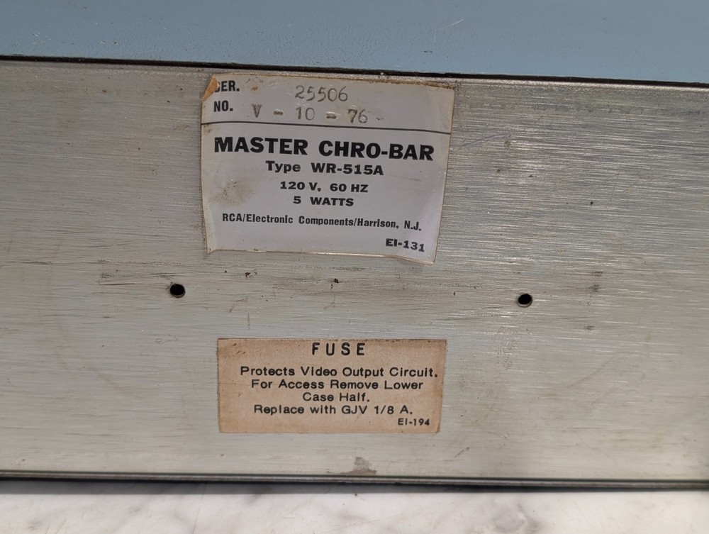 RCA Model Type # WR-515A Master CHRO-BAR Generator