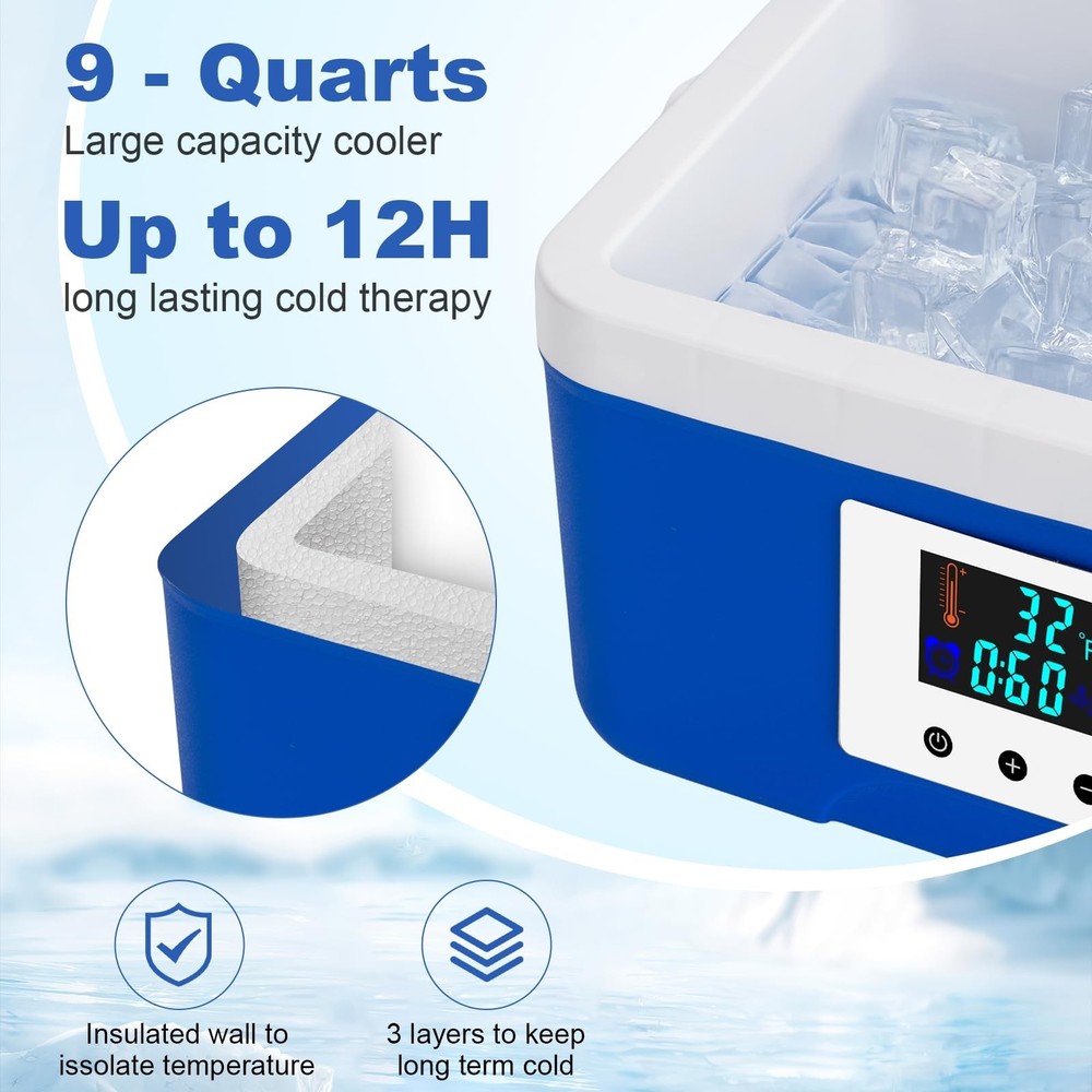 Ice Machine for Shoulder After Surgery Recovery, 9 Quarts Timer Circulate Rot...