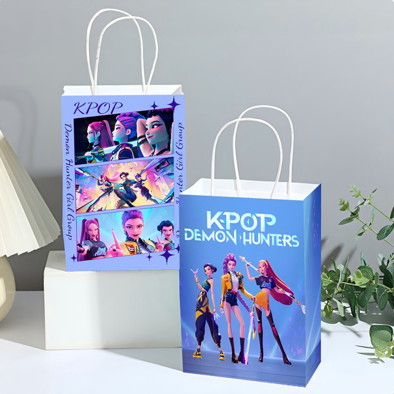 Demon Hunter Party Favors Gift Bags KPOP Birthday Decoration Loot Bags Food Set