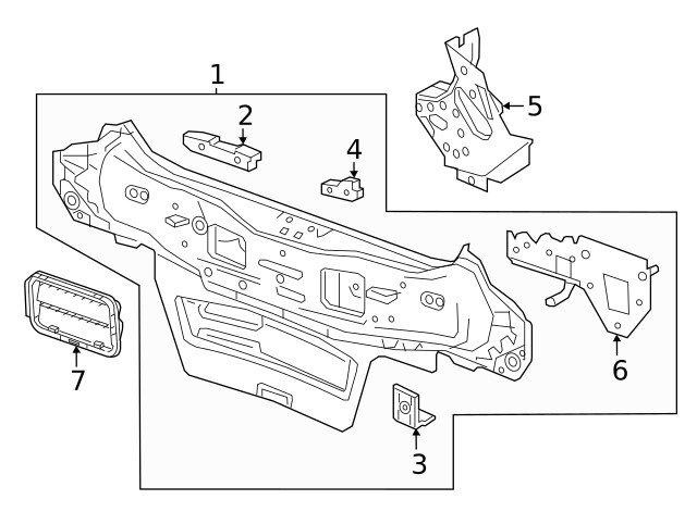 Genuine GM Rear Body Panel Lower Bracket 42763628