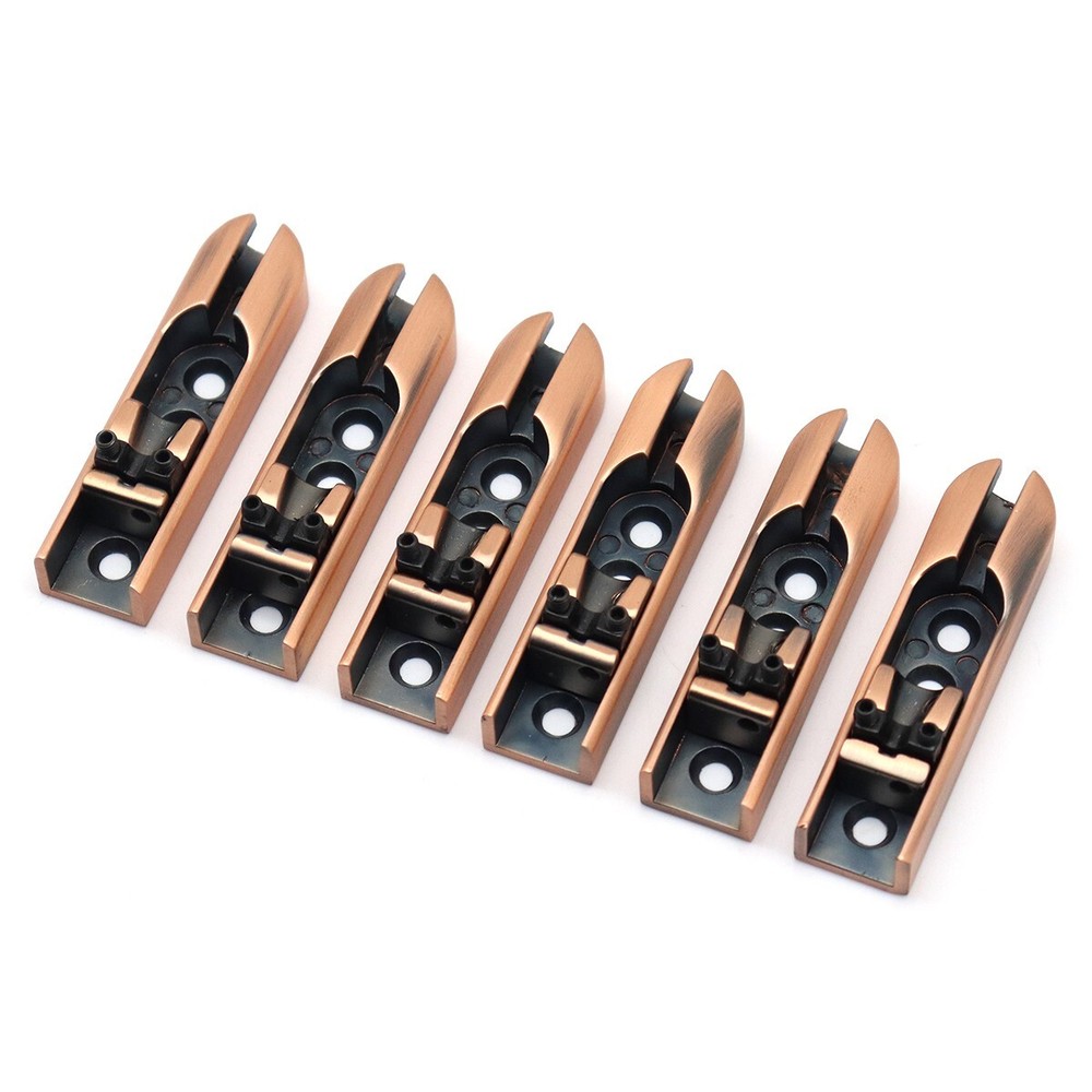 6 Strings Bass Guitar Bridge Individual Bridge Single String Bridge Red Copper