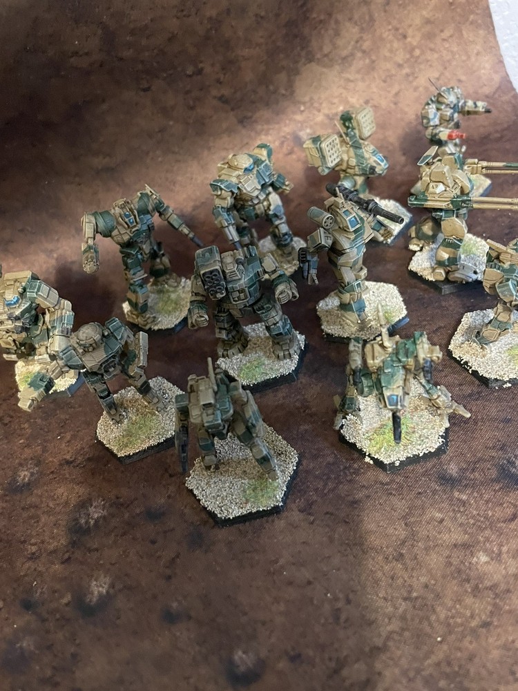 Battletech Company 12 Mechs Painted Mercenaries
