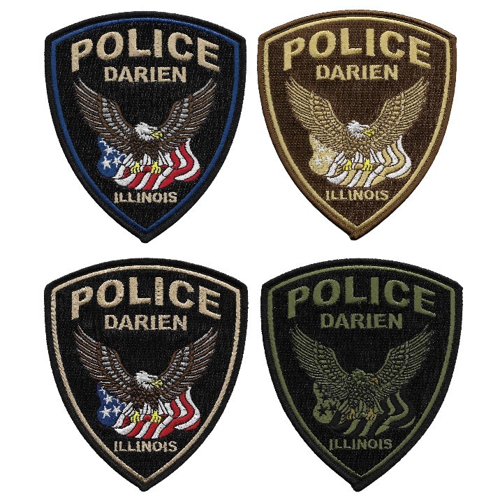 Prototype Darien DuPage County Illinois Police Department Patch Set
