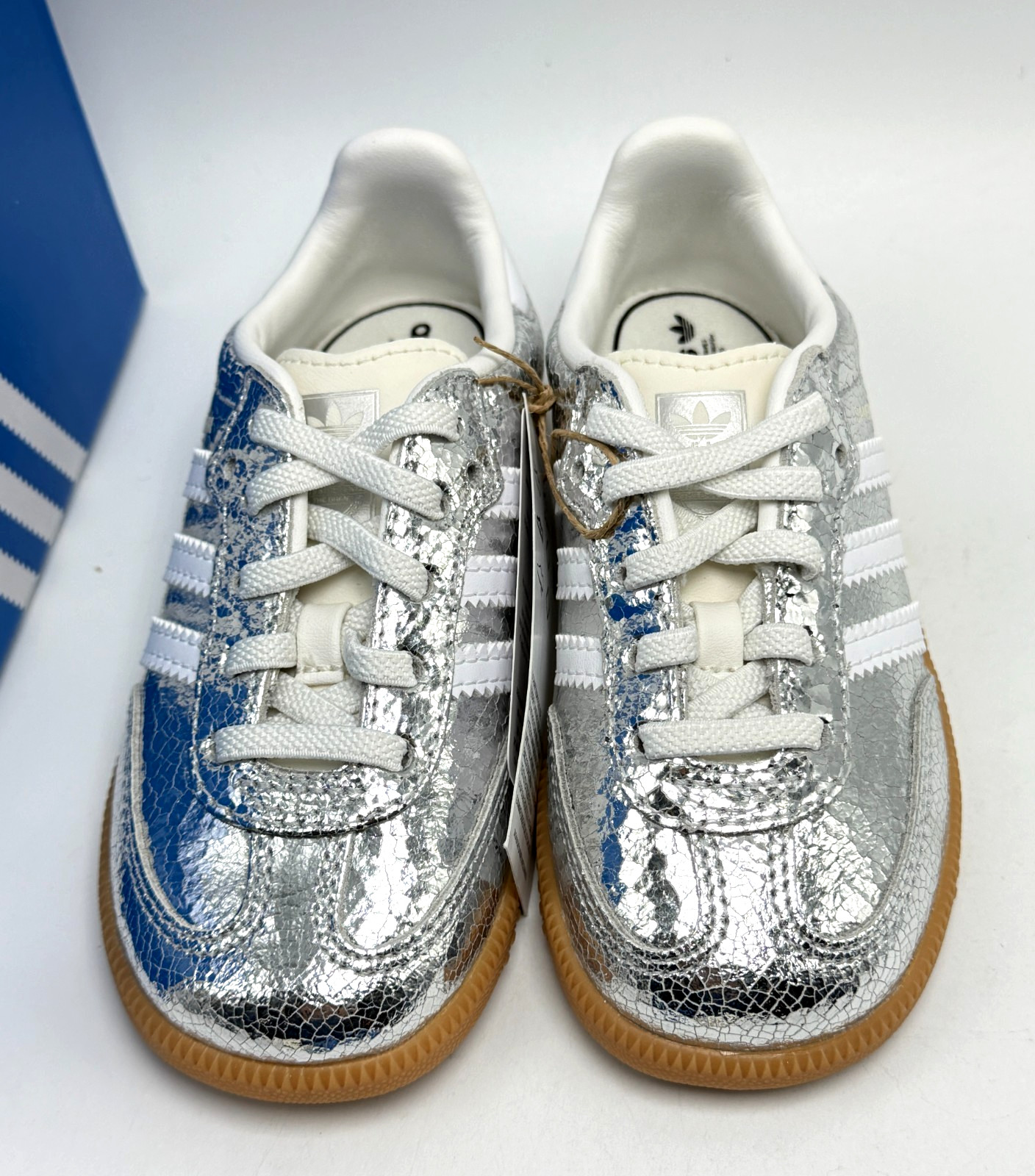 ADIDAS Samba OG EL I Silver JS2096 Toddler shoes 5-9K
