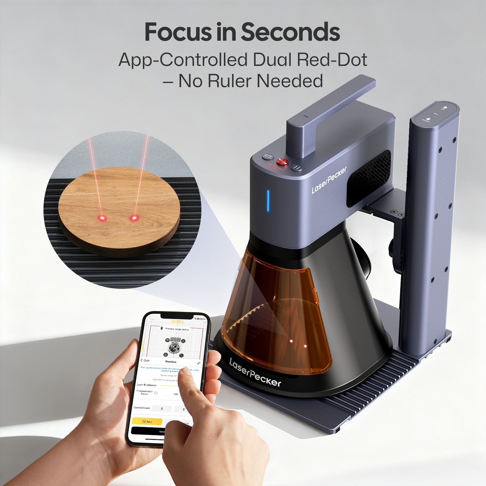 LaserPecker LP2 Plus 10W Diode Laser Engraver Cutter & Rotary Cylinder Engraving