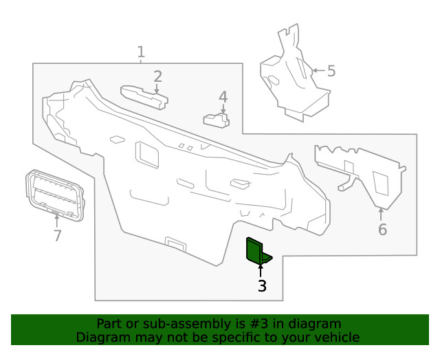 Genuine GM Rear Body Panel Lower Bracket 42763628