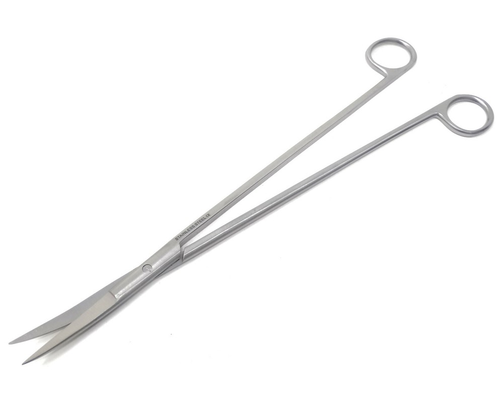 Aquascaping Fish Aquarium Cleaning Scissors Curved 12" Sharp/Sharp, Long Handle