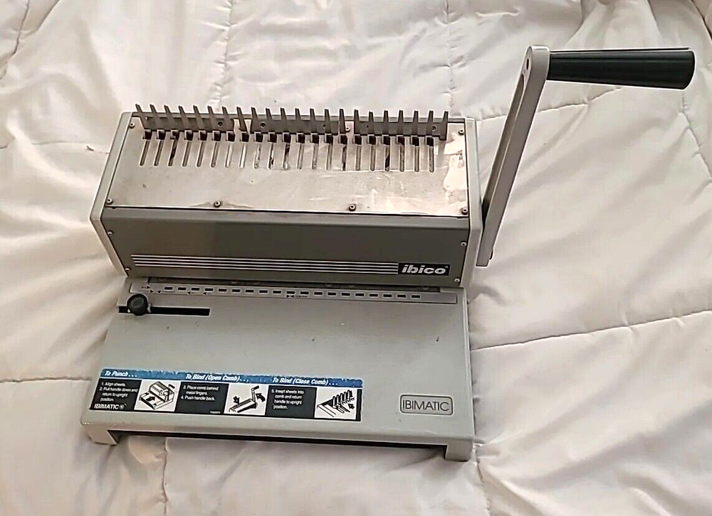 Ibico Ibimatic Manual Heavy Duty Punch / Comb Binding Machine