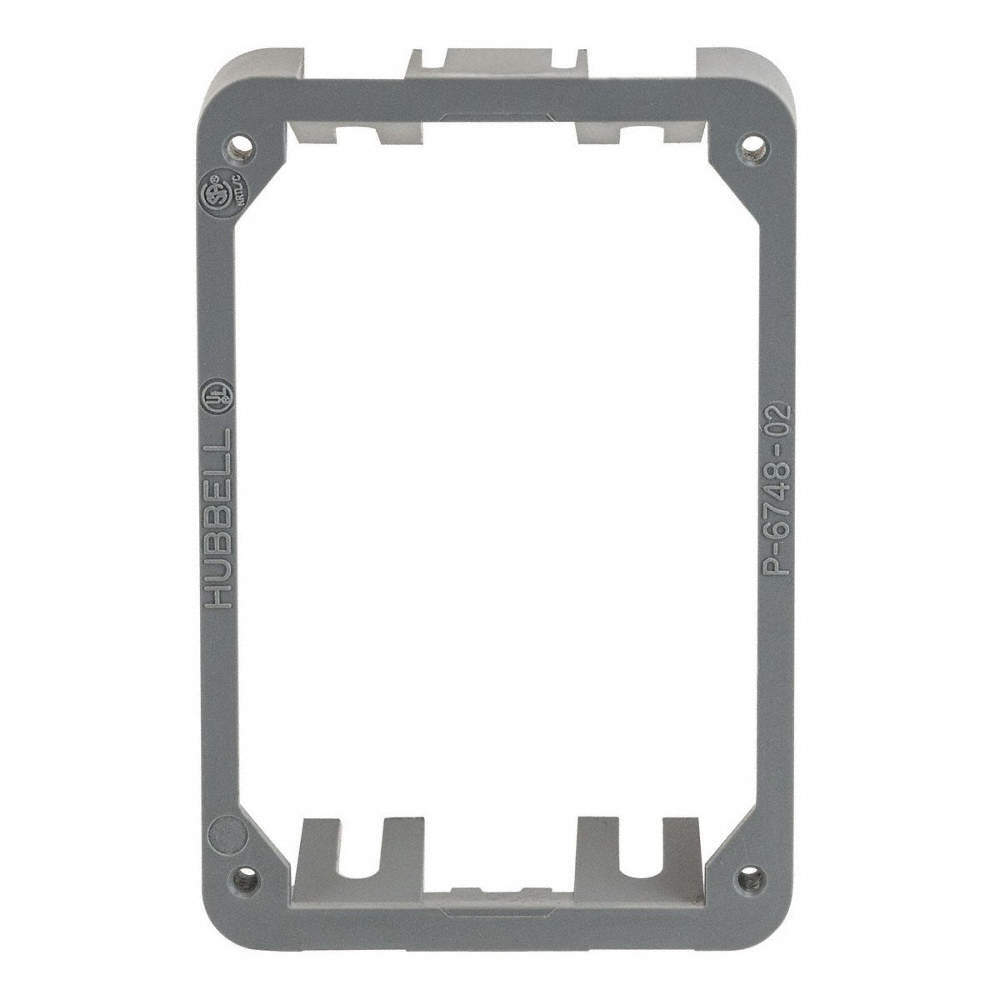 HUBBELL WIRING DEVICE-KELLEMS PFBRAC Adapter Collar,Rectangular,Metal Covers 2EM