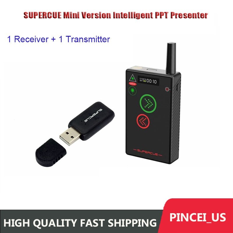 SUPERCUE Mini Intelligent PPT Presenter Remote Control Receiver and Transmitter