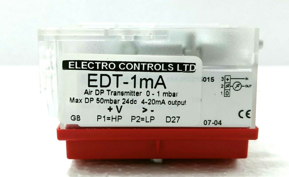 Electro Controls EDT-1mA Air Differential Pressure Transmitter.