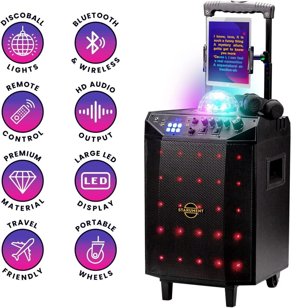 Portable Karaoke Machine -Wireless Bluetooth Speaker System with USB