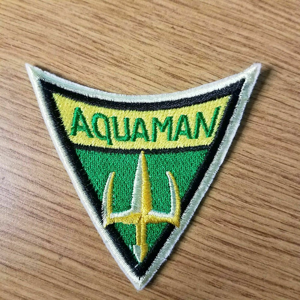 marvel Comics Aquaman Name Shield Logo EMBROIDERED SEW/IRON ON 3" Patch