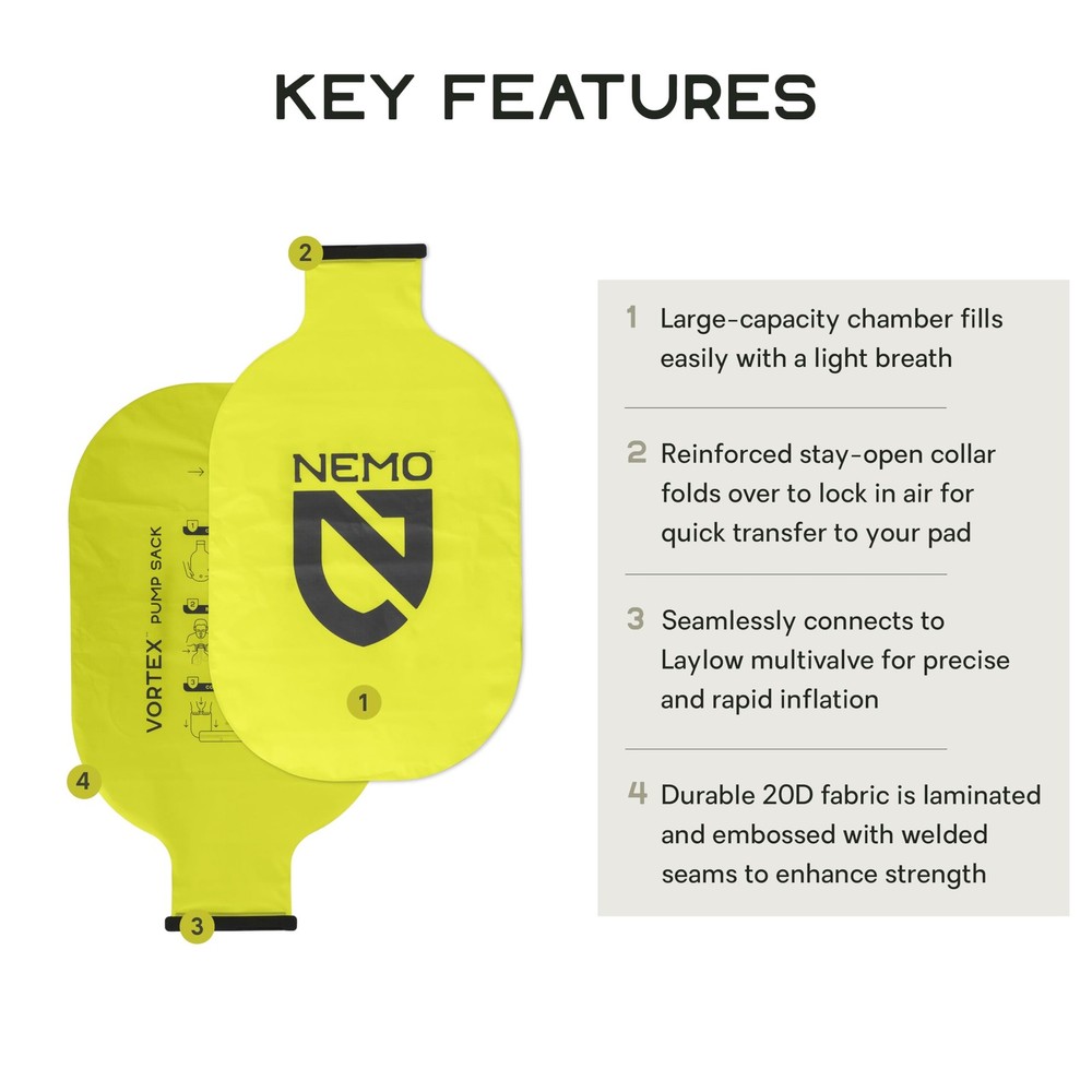Equipment Vortex Pump Sack Sleeping Pad Pump - One Size - Lumen