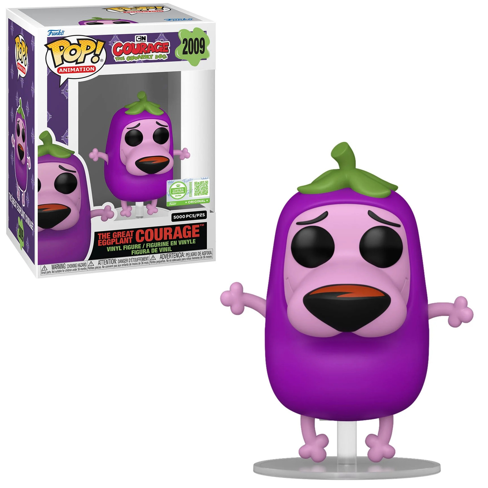 Funko POP! Animation Courage the Cowardly Dog The Great Eggplant Courage EE Excl