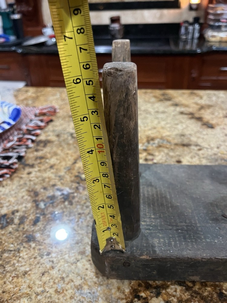 Primitive mortise and tenon tiny wooden stool