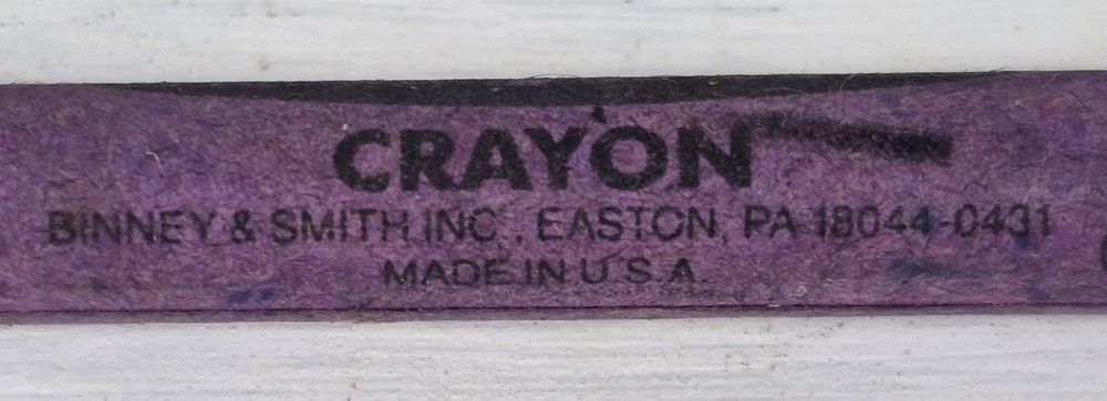 (2) Vintage Binney & Smith Violet Crayons