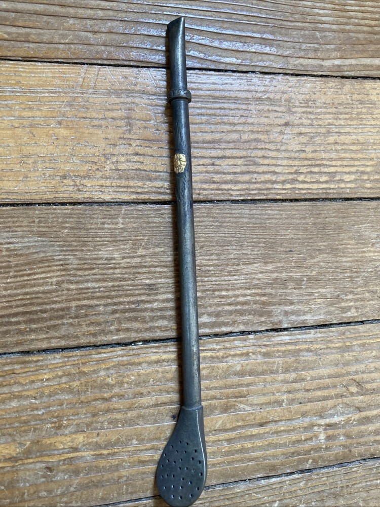 Vintage Bombilla, Silver-Plated or Alpaca Silver Yerba Mate Straw