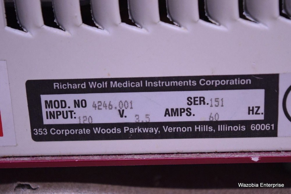 RICHARD WOLF FIBER OPTIC LIGHT SOURCE 4246 4246.001