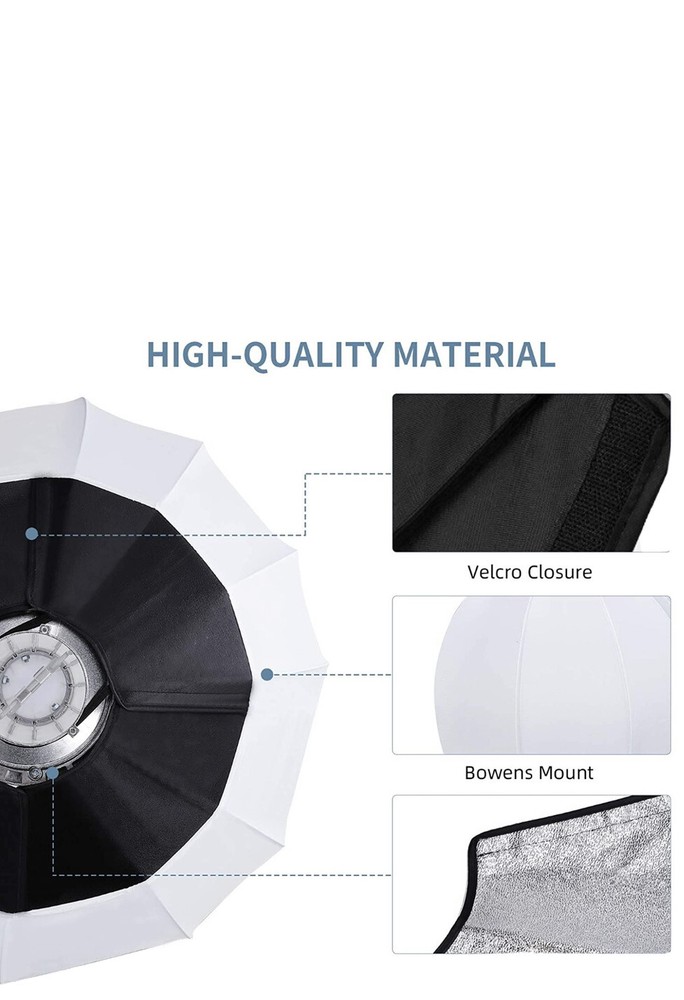 FOSITAN Portable Lantern Softbox Light Modifier 25inch/65CM Bowens Mount Comp...