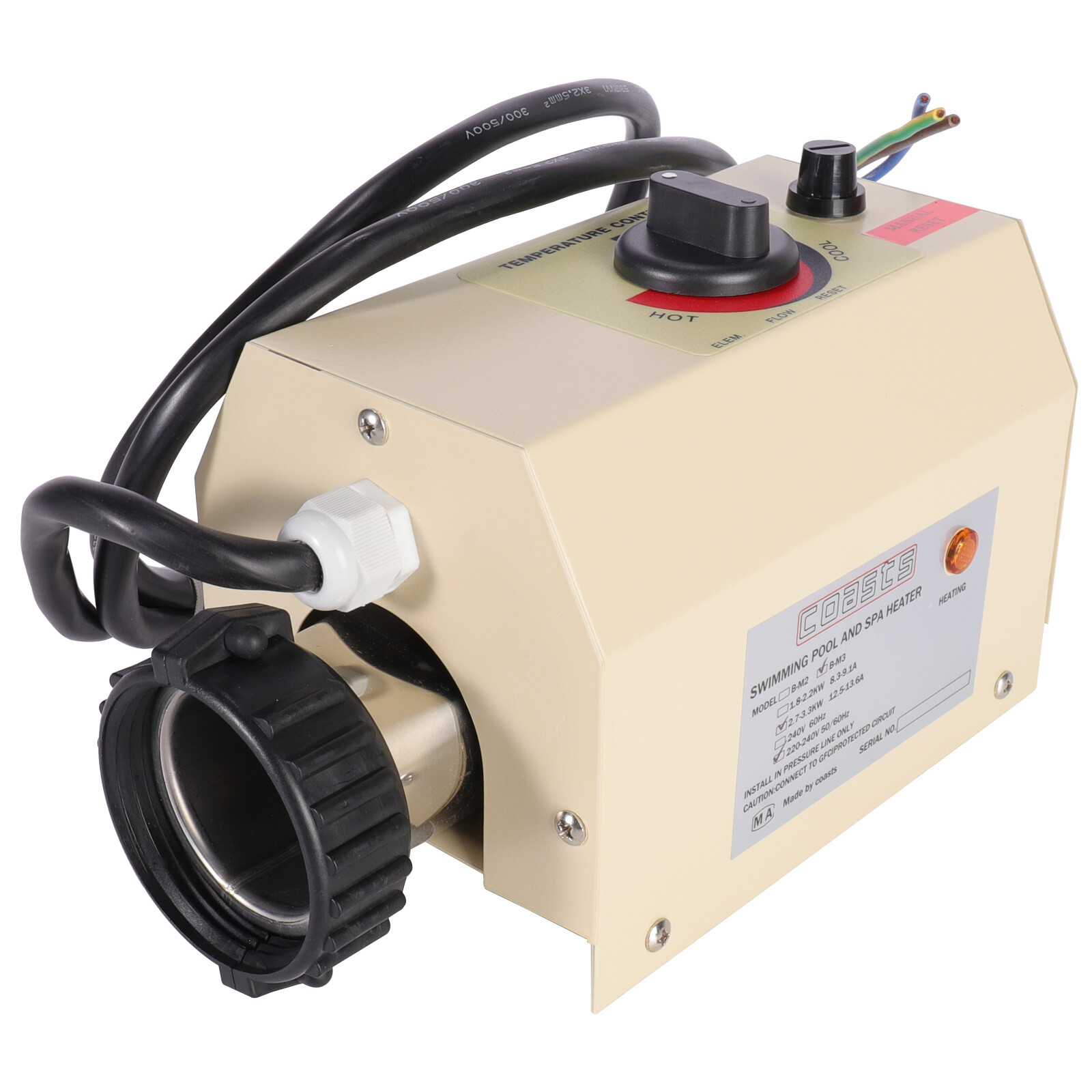 220V SPA Heater Electric Swimming Pool and Heating Tub Water Heater Thermostat