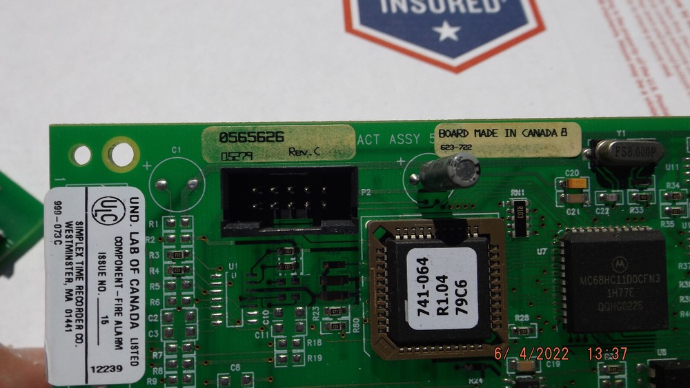 (1) Simplex 565-626C Contact Closure DACT Board card