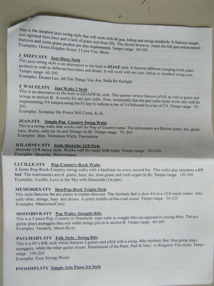 PG Music IBM Styles Disk 5,6,7