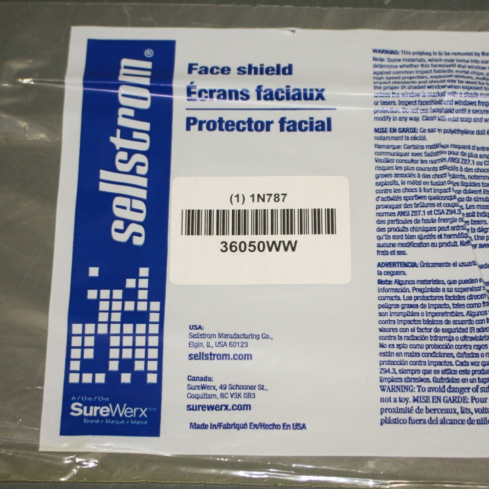 Sellstrom Face Shield Replacement Window S36050, Welding & Cutting Shade 5 IR