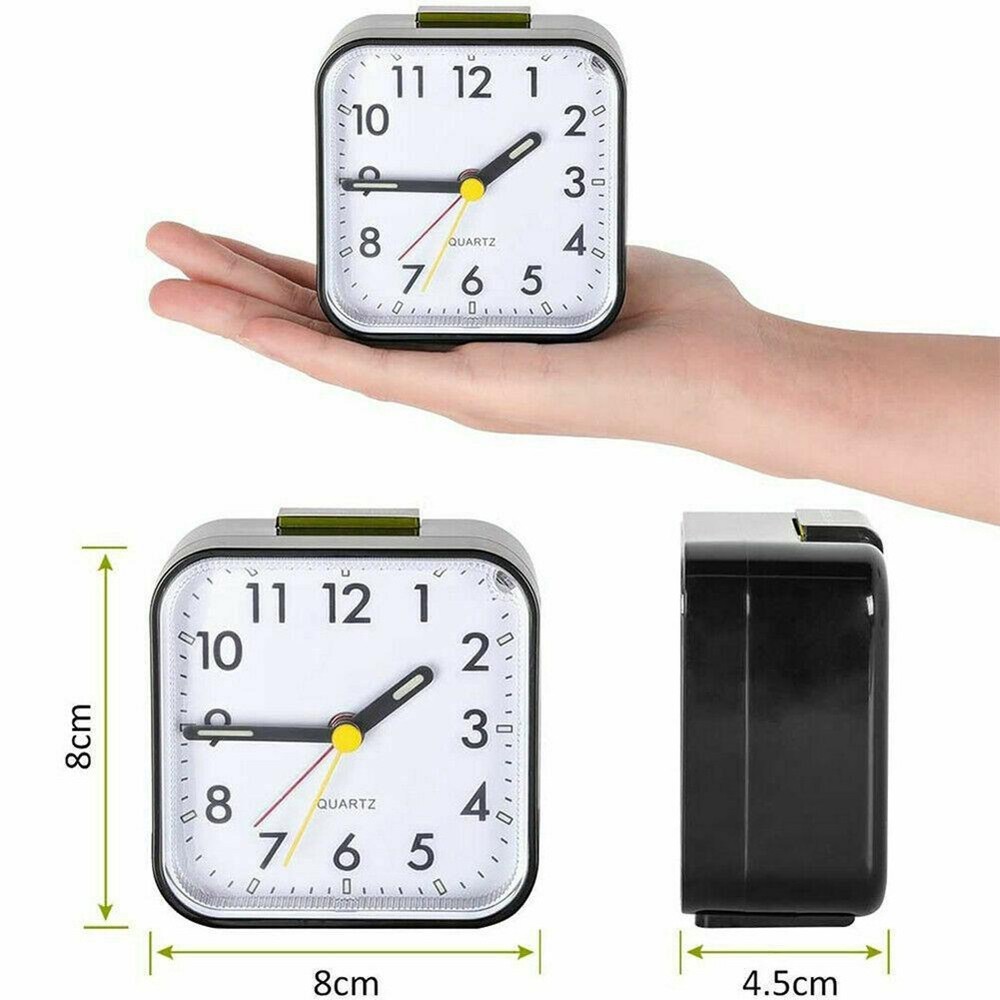 Quiet Analog Alarm Clock with Night Light and Adjustable Snooze Settings